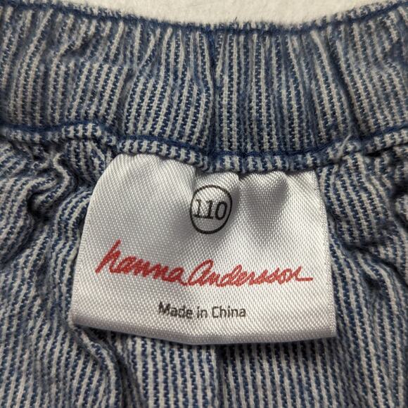 Hanna Andersson Skirt Girls Size 5 Blue Pinstripe Twirly Mini - Picture 4 of 6